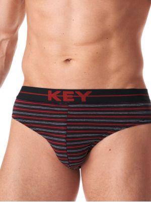 text_img_altA set of men's striped cotton briefs in a sporty style (2 pcs in red and gray colors) Key MPP 356 B23text_img_after1