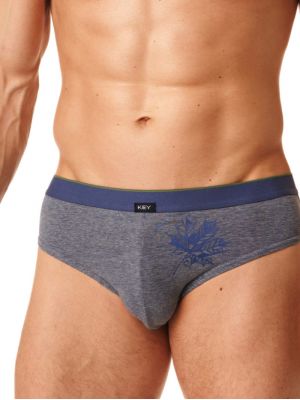 A set of men's cotton briefs in sports style (2 pcs green and blue) Key MPP 397 B22