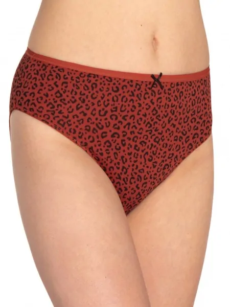 Set of high women's cotton panties slip Lama L-127BI-32 3-pack