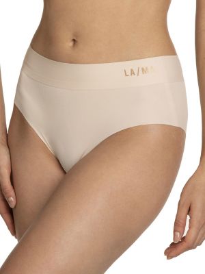 Women's seamless smooth midi panties Lama L-POL5009BI-06, beige