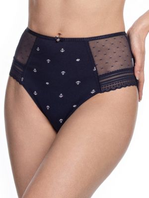 Set of women's cotton slip-on panties with a high waist (2 pcs.) Lama L-1455MD