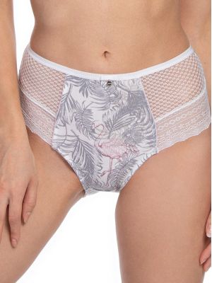 A set of women's cotton slip-on panties with a high waist (2 pcs in different colors) Lama L-1458MD
