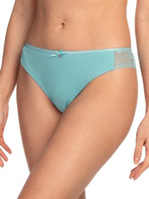 Set of women's cotton mini bikini panties with lace back (2 pieces in different colors) Lama L-1488MB