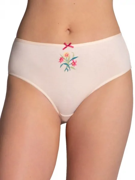 Set of women's classic colored cotton panties slip Lama L-122BI-59 3-pack