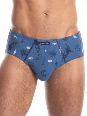 A set of men's cotton slips with a print (2 pcs. in different colors) Lama Clasic M-985CL