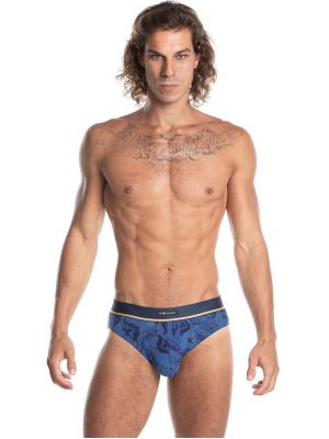 A set of men's cotton briefs in a sporty style (2 pcs. in different colors) Lama M-987SD