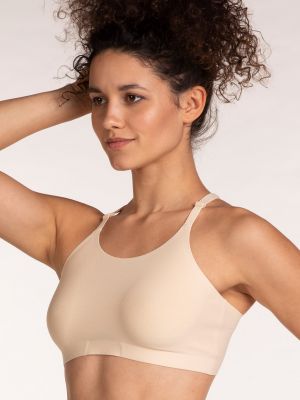 Women's seamless bra-top with lace back Lama L-POL5003TP-06