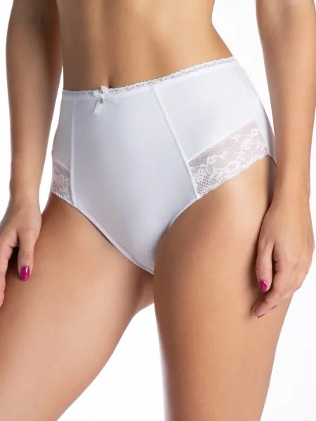 Women's white cotton maxi panties Lama L-4000MD-01