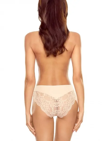 Women's elegant cotton briefs with mesh and lace decor Lapinee Ruby 5035
