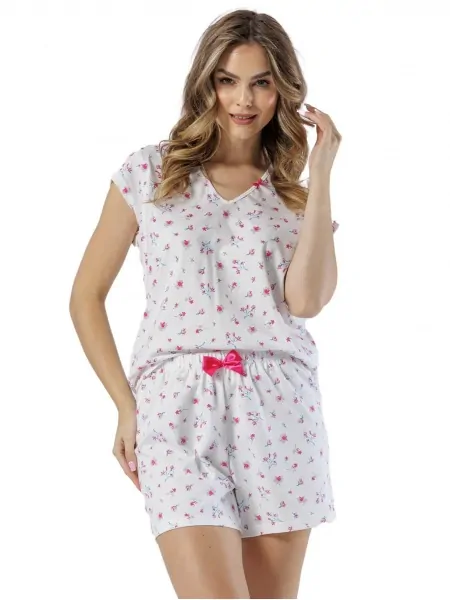 Lightweight cotton pajamas in delicate colors Leveza Amelia 1553