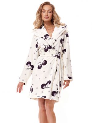 text_img_altWomen's short velor robe with an original pattern, hood and pockets L&L 2317text_img_after1