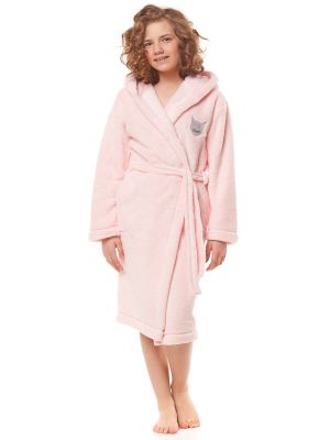 Soft terry warm dressing gown for girls L&L 134-140 Lota