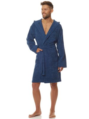 text_img_altMen's short terry dressing gown with pockets L&L 2103text_img_after1