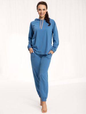 Женская хлопковая спортивная пижама / домашний комплект с капюшоном Luna 619