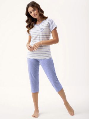text_img_altComfortable Women's Striped Cotton Pajamas Luna 696text_img_after1