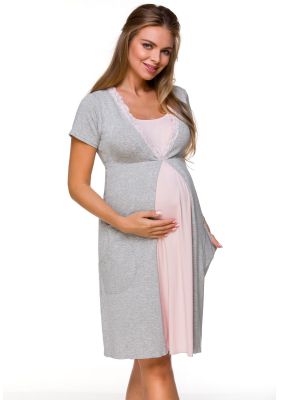 На картинці зображено - Жіноча нічна сорочка з кишенями для вагітних Lupoline 3125 MK sale | фото 1