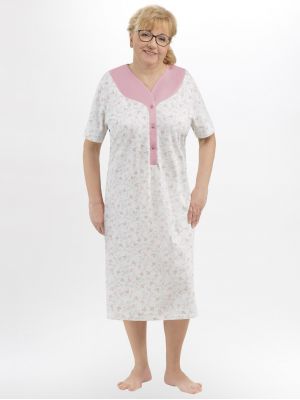Women's nightgown with a contrasting neckline Martel 209 Halina big