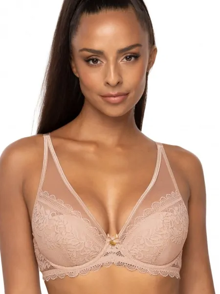 Beige lace push-up bra Mat M-0198/11 Estelle