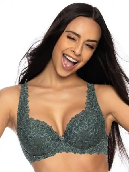 Ущільнений мереживний бюстгальтер Mat Carmela M-053/22 Khaki