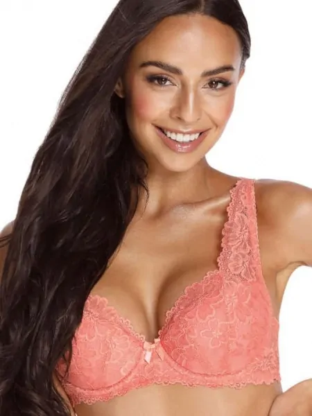 Ущільнений мереживний бюстгальтер Mat Carmela M-053/22 Peach персик
