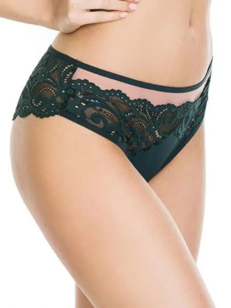 Women's lace tanga panties Mediolano Tango 01075 Emerald