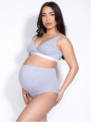 На картинці зображено - Жіночі високі трусики з гладкої бавовни для вагітних Mitex Mama Belly | фото 1