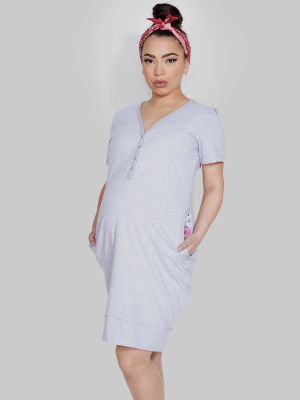Women's nightgown with buttons for pregnant and lactating Mitex Mama