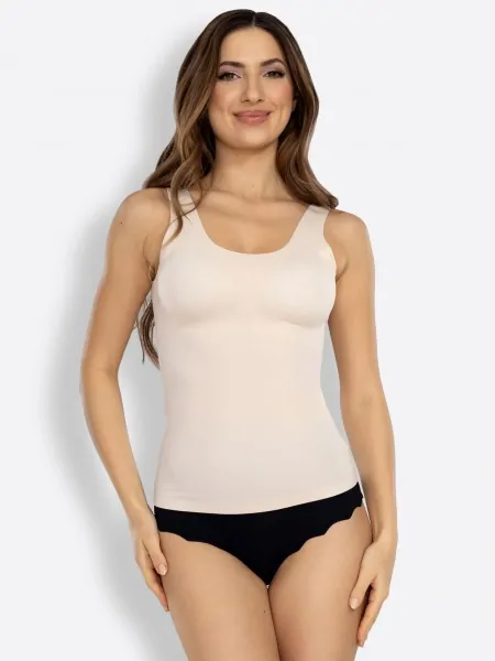 Women's thin seamless shaping tank top with wide straps and reinforced molded cups of anatomical cut Mitex Feel Good Top