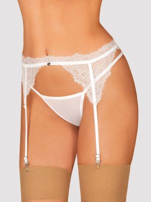 Sensual garter belt in elegant lace with back closure Obsessive Bianelle
