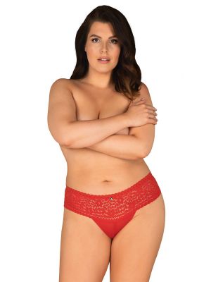Women's red seductive brazilian panties Obsessive Blossmina