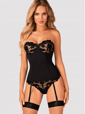 Sensual women's corset with translucent lace cups Obsessive Editya