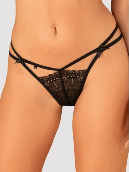 Sexy lacey double straps thong Obsessive Intensa
