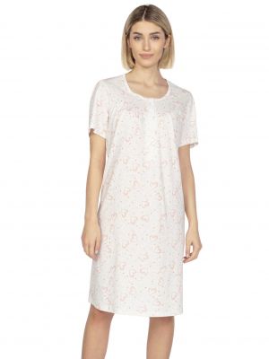 Женская короткая ночная сорочка / домашнее платье из нежного хлопка с застёжкой на пуговицы Regina 009 Big