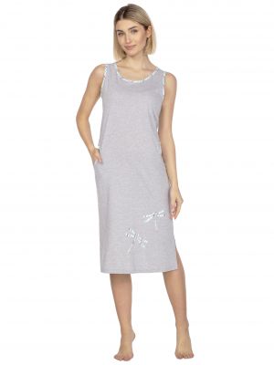 Женская удлиненная ночная сорочка / домашнее платье на широких бретелях  Regina 127