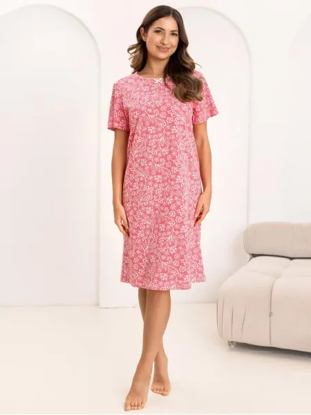 Women's Midi Cotton Floral Nightgown Regina 169