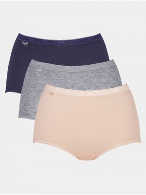 Women's high-rise cotton shorts with flat seams (set of 3pcs different colors) Sloggi Basic Maxi (Triumph)