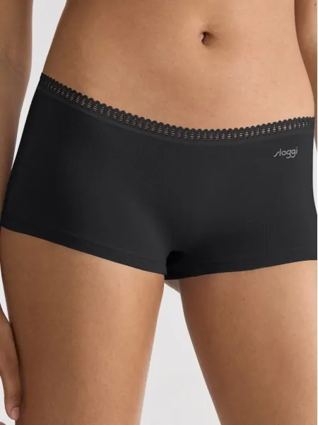 Жіночі бавовняні трусики- шорти Sloggi Go Crush Short black – упаковка 3шт