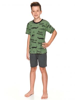 На картинке изображено - Детская хлопковая пижама / домашний комплект для мальчика Taro 2744 KR Luka 92-116 | фото 1