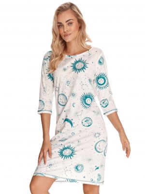 Жіноча коротка бавовняна візерункова нічна сорочка / домашня сукня Taro Bruna 2766 S-XL