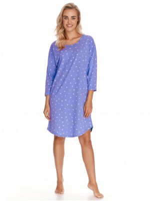 Женская удлинённая хлопковая ночная сорочка / домашнее платье с узором Taro 2778 Raisa S-XL