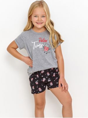 text_img_altChildren's cotton pajamas / girl's home set: T-shirt with print and shorts Taro 2894 Relax 92-116text_img_after1