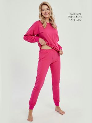 На картинке изображено - Женский спортивный костюм из мягкого розового хлопка Taro 3052 Zoe | фото 1