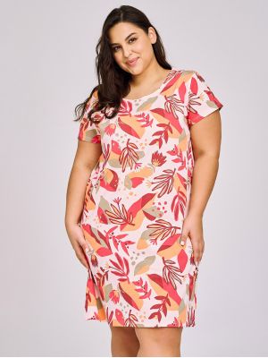 Ночная рубашка женская / короткое домашнее платье из нежного хлопка Taro Tessa 3152 2XL-4XL