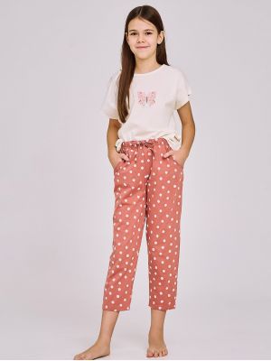 На картинке изображено - Хлопковая пижама / домашний комплект теплой расцветки для девочки Taro 3174 Paris 146-158 | фото 1