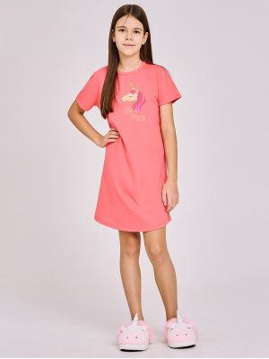 На картинке изображено - Хлопковая ночная сорочка/ домашнее платье для девочки Taro 3176 Mila 146-158 | фото 1