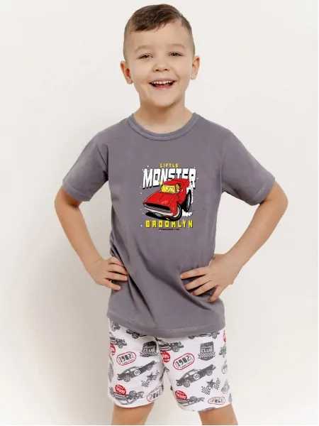 Cotton Short Sleeve Pajamas/Home Suit with Shorts for Boys Taro 3409 Mateo 122-140