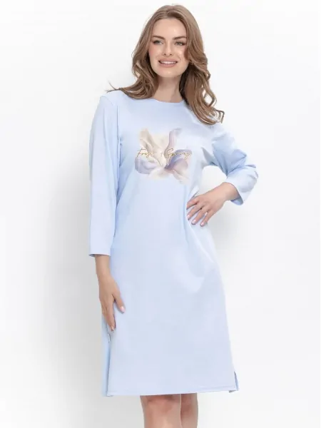 text_img_altTaro 3636 Selia Women's Nightdress, 7/8 Sleeves, Side Slitstext_img_after1