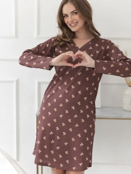 Жіноча нічна сорочка з застібкою на кнопки Taro 3637 Lumi S-XL