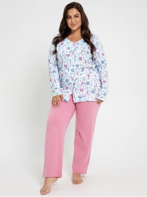 На картинке изображено - Женская пижама / домашний комплект из качественного хлопка Taro 3009 Valencia 3XL Sale | фото 1