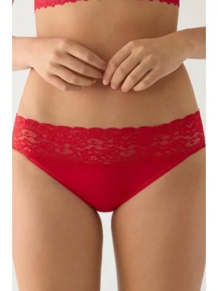 text_img_altYsabel Mora 19578 Briefs, Cotton with Elastane, Wide Lace Waistband, Redtext_img_after1